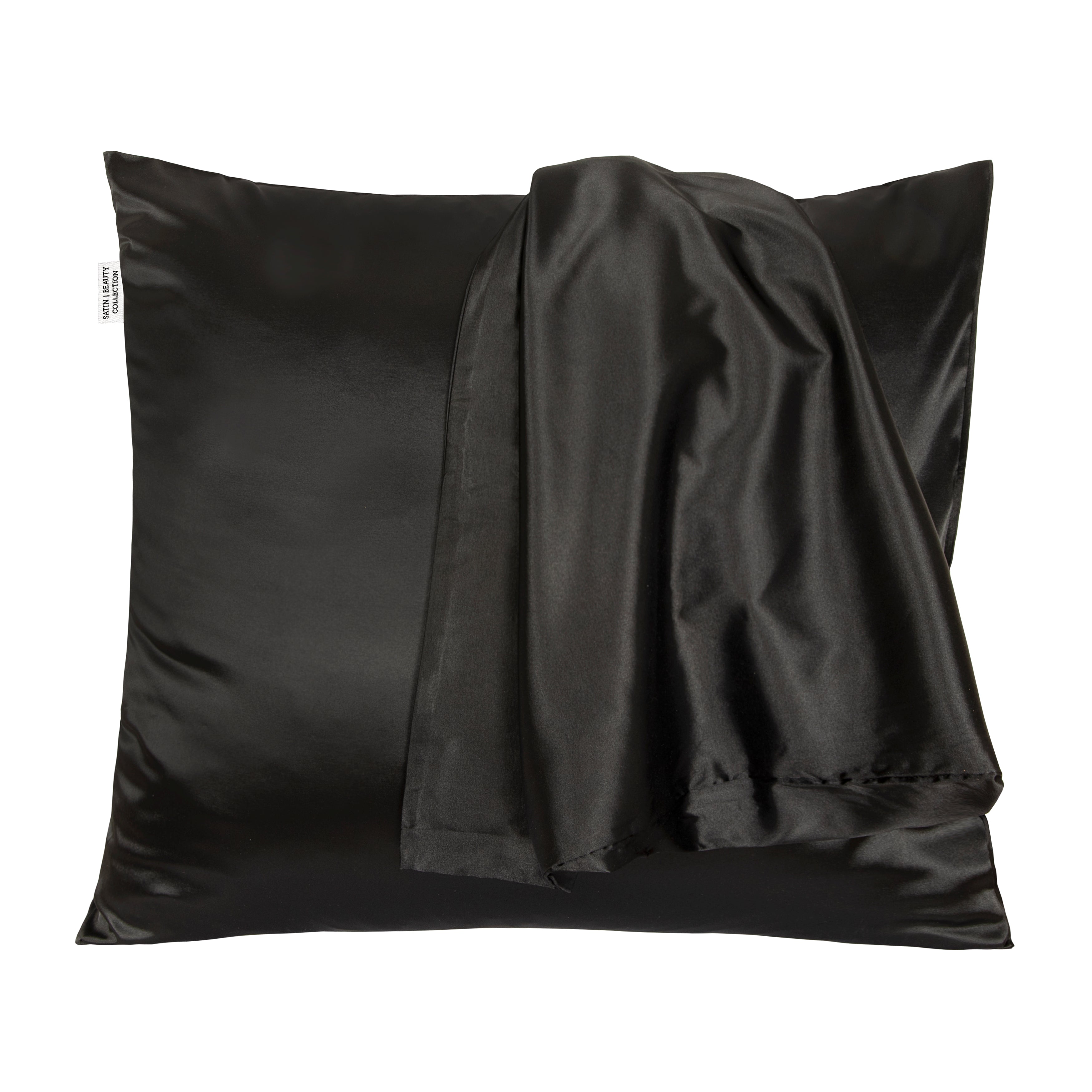 Satin Pillow - Noir (80x80)